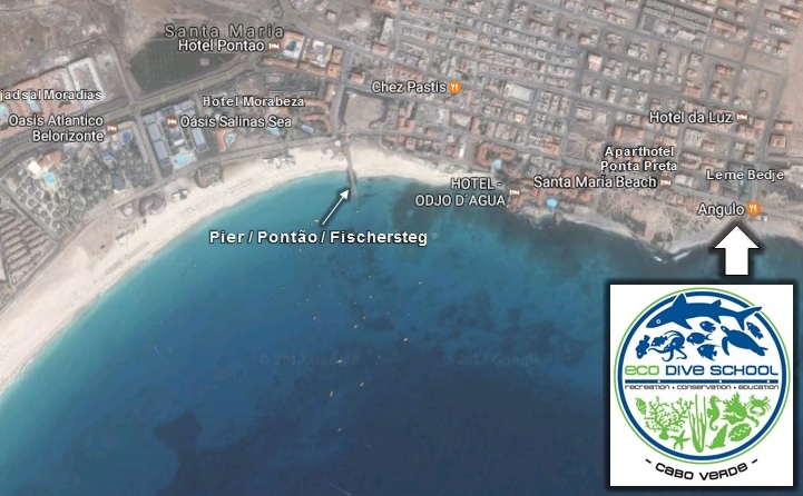 Location of Eco Dive School Cabo Verde